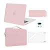 Picture of MOSISO Compatible with MacBook Air 15 inch Case 2024 2023 Release M3 A3114 M2 A2941 with Touch ID, Plastic Hard Shell&Carrying Sleeve Bag&Keyboard Cover&Webcam Cover&Screen Protector, Baby Pink