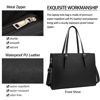 Picture of Laptop Bag for Women Waterproof Lightweight Leather 15.6 Inch Computer Tote Bag Business Office Briefcase Large Capacity Handbag Shoulder Bag Professional Office Work Bag Black