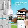 Picture of SOVMIKU 4MP WiFi Security Camera Outdoor, 【Plug-in Cable】 Human Detection Pan Tilt Camera, Auto Tracking, Only 2.4G WiFi, Color Night Vision, Light Alarm, PC&Mobile Remote View, Two-Way Audio