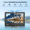 Picture of Miktver 7 inch Monitor, Small Mini 1024x600 178° IPS HDMI Monitor Display 7" Security CCTV Monitor with Remote Control with Built-in Dual Speakers HDMI VGA BNC USB Input for PC Office CCTV Pi