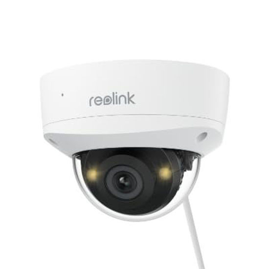 Picture of REOLINK Outdoor Security PoE Camera, 5MP Turret Surveillance Camera, 2.8mm Lens, 130° Diagonal, IK10 Vandal Proof, Smart Detection, Color Night Vision, 2-Way Audio, IP67 Weatherproof, RLC-540A