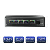 Picture of 6 Port 2.5Gb Unmanaged Ethernet Switch with 5* 2.5G Base-T Ports, 1*10G SFP Ports, AUMOX PRO 60Gbps Switching Capacity Compatible with 100/1000/2500Mbps for Wireless AP, NAS, PC Plug and Play