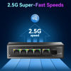 Picture of 6 Port 2.5Gb Unmanaged Ethernet Switch with 5* 2.5G Base-T Ports, 1*10G SFP Ports, AUMOX PRO 60Gbps Switching Capacity Compatible with 100/1000/2500Mbps for Wireless AP, NAS, PC Plug and Play