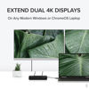 Picture of Plugable 4K DisplayPort and HDMI Dual Monitor Adapter with Ethernet for USB 3.0 and USB-C, Compatible with Windows and Mac