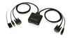 Picture of IOGEAR 2-Port USB DVI Cable KVM Switch - 1920x1200 60Hz - Remote Push Button Switching - Plug n Play - Win, Linux, Mac, Sun - GCS922U