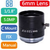 Picture of FA 6mm Machine Vision 1/1.8" Fixed Focus Lens Industrial Camera C-Mount Lens