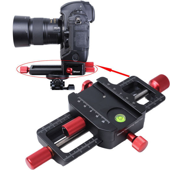 Picture of Universal 150mm Macro Focusing Rail Slider Close-up Shooting Head Camera Support Bracket Holder with Arca-Swiss Fit Clamp and Quick Release Plate in Bottom for Tripod Ballhead