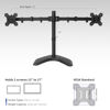 Picture of VIVO STAND-V002F Dual LED LCD Monitor Free-Standing Desk Stand for 2 Screens up to 27 Inch Heavy-Duty Fully Adjustable Arms with Max VESA 100x100mm