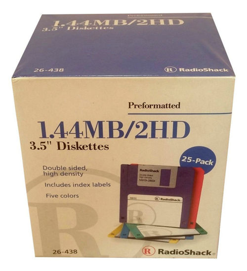 Picture of Radio Shack 1.44MB 2HD Diskettes 25 Pack