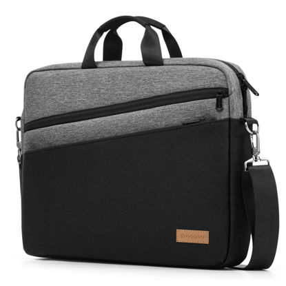 Picture of bagasin 17 17.3 inch Laptop Computer PC Shoulder Bag Carrying Case, Water-Repellent Fabric Briefcase, Lightweight Toploader, Business Casual or School