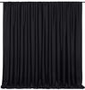 Picture of Black Backdrop Curtains 2 Panels 5ft x 10ft Polyester Photo Backdrop Drapes for Wedding Party Stage Birthday Decorations