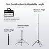 Picture of SMALLRIG Photography Light Stand 110"/9.2ft/280cm, Air-Cushioned Aluminum Photo Video Tripod Stand with 1/4" Screw for Softbox, Studio Light, Reflector and Ring Light, Max Load 8kg, RA-S280-3736