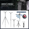 Picture of NEEWER 77 inch Camera Tripod Monopod for DSLR, Phone with 360° Panoramic Ball Head, 2 Axis Center Column, Arca Type QR Plate, Compact Aluminum Lightweight Travel Tripod 34lb Max Load, Bag Included