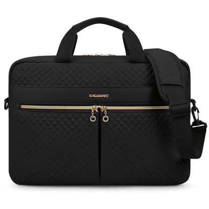 Picture of BAGSMART 17.3/15.6 Inch Laptop Bag, Briefcase for Women Computer Messenger Bag Office Travel Business, Black