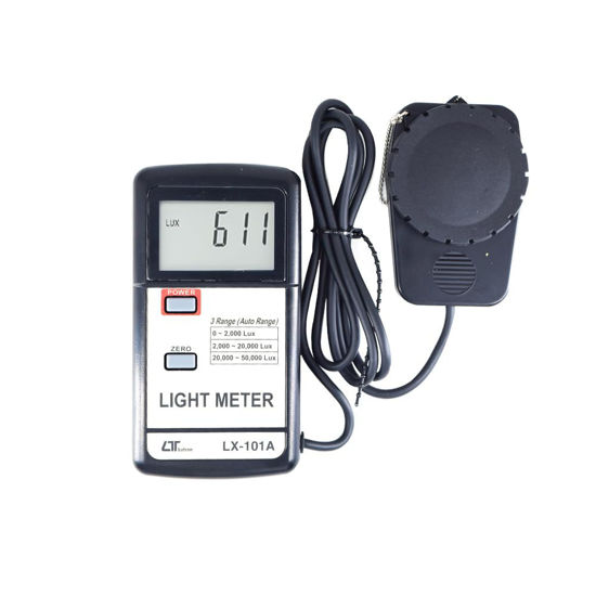 Picture of LX-101A Digital Lux Meter Along with Factory Calibration Certificate (Range: 50,000 Lux) for Auditoriums, Theatres, Stadiums, Amphitheatre, OT Rooms