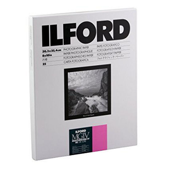 Picture of Ilford Multigrade IV RC Deluxe Resin Coated VC Variable Contrast - Black and White Enlarging Paper, 8x10 Inches, 25 Sheets, Glossy Surface (116 8190) Pack-2