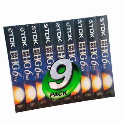 Picture of TDK 9 Pack Extra High Grade T-120 Video Tapes