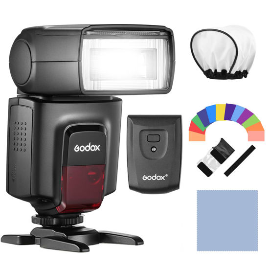 Picture of GODOX TT560II Universal On-Camera Flash GN38 Standard Hot Shoe 2.4G Wireless Trigger with Trigger Transmitter Compatible with Canon Sony Nikon Panasonic Olympus Pentax and Other DSLR Cameras