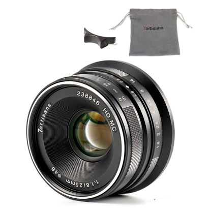 Picture of 7artisans 25mm F1.8 APS-C Format Portrait Lens Compatible with Fujifilm X-Mount X-A1 X-A10 X-A2 X-A3 X-at X-M1 XM2 X-T1 X-T10 X-T2 X-T20 X-Pro1 X-Pro2 X-E1 X-E2 X-E2s Camera