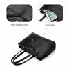 Picture of Laptop Tote Bag for Women 15.6 Inch Waterproof Leather Computer Bags Business Office Work Briefcase Black