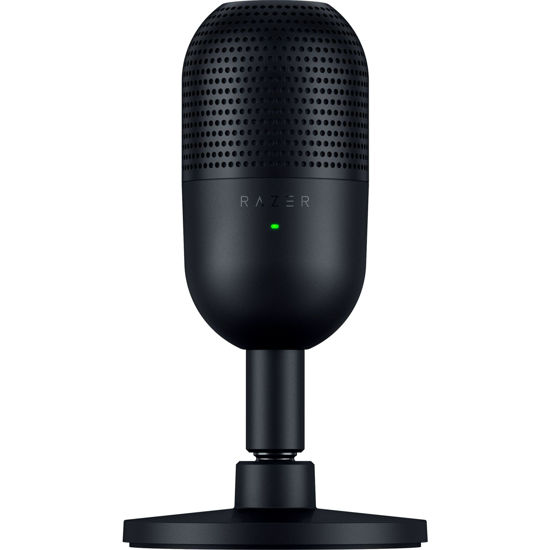 Picture of Razer Seiren V3 Mini USB Microphone: Condenser Mic - Supercardioid Pickup Pattern - Tap-to-Mute Sensor with LED Indicator - Shock Absorber - Ultra Compact - PC, Discord, OBS Studio, XSplit - Black