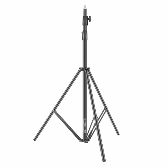 Picture of Neewer Heavy Duty Light Stand 10 Feet/3 Meters Adjustable Spring Cushioned Metal Photography Tripod Stand for Photo Studio Softbox, Flash Monolight, Ring Light and Other Photographic Equipment(Black)