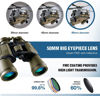 Picture of FREE SOLDIER 20x50 Military Binoculars for Adults with Smartphone Adapter - Compact Waterproof Tactical Binoculars for Bird Watching Hunting Hiking Concert Travel Theater with BAK4 Prism FMC Lens, Mud