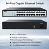 Picture of SODOLA 24 Port Gigabit Ethernet Switch | Desktop/ 1U Rackmount | QoS Priority| Plug & Play | Shielded Ports | Metal Housing | Fanless Design|Unmanaged Network Switch