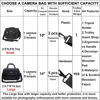 Picture of CADeN Camera Bag Case Shoulder Messenger Bag with Tripod Holder Compatible for Nikon, Canon, Sony, DSLR SLR Mirrorless Cameras Waterproof (Black, Small)