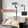 Picture of DAWASAPAT Plug-in Bed Sofa Projector Stand, Height Adjustable Projector Mount Base, 360° Rotation, Universal Bedside Projector Bracket Holder Compatible with Most Projectors with Cable Ties