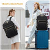 Picture of LOVEVOOK Large Travel Backpack for Women, Carry On Bag Backpack Flight Approved, 40L TSA Personal Item Travel Bag with 3 Packing Cubes, Waterproof 17 Inch Laptop Hiking Casual Bag Backpack