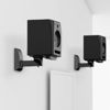 Picture of WALI Speaker Wall Mounts, Dual Side Clamping Bookshelf Mounting Bracket for Large Surrounding Sound Speakers, Hold up to 66 lbs. (SWM201XL), 1 Pair, Black