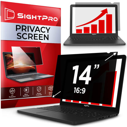 Picture of SightPro 14 Inch 16:9 Laptop Privacy Screen Filter - Computer Monitor Privacy Shield and Anti-Glare Protector