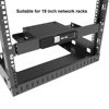 Picture of JINGCHENGMEI Mini Rack Mount for Dell OptiPlex Micro Form Factor Case-1U Hinged Server Rack Shelf with Easy Access Network Connections in 19-inch Network Cabinet or Server Rack