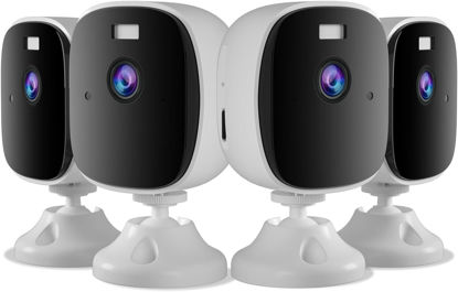 Picture of 2K Security Cameras for Home Security 4Pack,4MP WiFi Indoor Security Camera with Color Night Vision, Motion Detection, Two-Way Audio, Cloud & SD Card Storage, Compatible with Alexa & Google Assistant