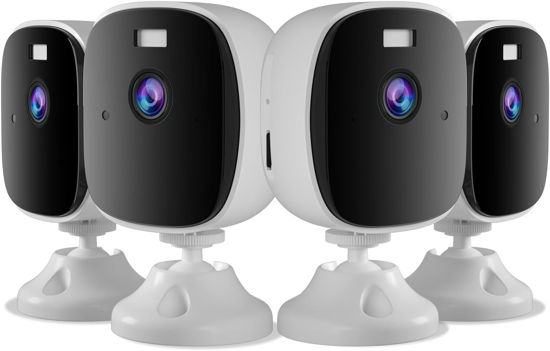 Picture of 2K Security Cameras for Home Security 4Pack,4MP WiFi Indoor Security Camera with Color Night Vision, Motion Detection, Two-Way Audio, Cloud & SD Card Storage, Compatible with Alexa & Google Assistant