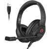 Picture of Headset with Microphone for PC, USB Computer Headsets AI-Powered Environmental Noise Cancelling Headphone with Busylight, Mic Mute Boom & Volume Control, Wired Over-Ear Headset for Laptop/Work/Office