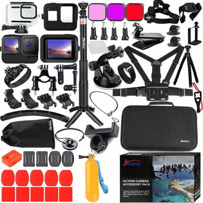 Picture of Accessories Kit for Gopro Hero 13 12 11 10 9 Black Waterproof Housing Silicone Case Glass Screen Protector Bundle for Go pro Gopro13 Gopro12 Gopro11 Gopro10 Hero13 Hero12 Hero11 Hero10 Camera 62E