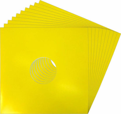 Picture of (10) 12" Colored Vinyl Record Jackets with Center Hole - Yellow - 12JWYEHH