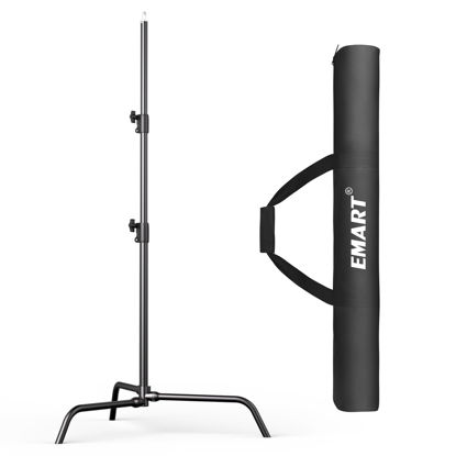 Picture of EMART Light Weight C Stand Light Stand Photography - Max Height 9.2ft/280cm with Carrying Bag for LED Video Light, Studio Photography Lighting