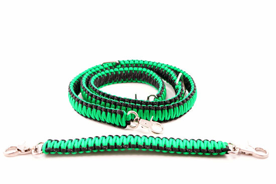 Picture of Wilbur's Finest Firefighter EMS Police Radio Strap 60" Paracord with 13" Stabilizer Strap (Green)