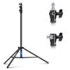 Picture of NEEWER 9.2ft/2.8m Air Cushioned Light Stand, Heavy Duty Metal Photography Tripod Stand with 1/4" to 3/8" Reversible Spigot, 3 Way Mounting Interface & Metal Locking Knobs, Max Load 5.5lb/2.5kg