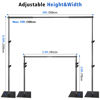 Picture of HYJ-INC Pipe and Drape Photography Backdrop Stand Kit Adjustable Photo Background Stand 10ft x 6.5ft with Metal Base for Parties Weddings Birthday Party Events Photo booth