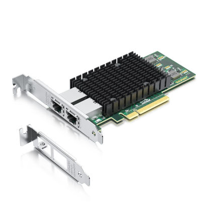 Picture of 10Gtek 10Gb Dual RJ45 Port Network Card with X540 Controller, PCIe Ethernet LAN Adapter for Windows/Linux/ESX Servers, Compare to Intel X540-T2