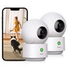 Picture of AOSU 2K Security Camera Indoor, Baby Monitor Pet Camera One-Touch Call, Smart Motion Tracking, IR Night Vision, Compatible with Alexa, 2 Pack