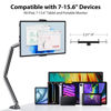 Picture of KU XIU Aluminum Alloy Tablet Stand for Desk, Adjustable Foldable Arm Holder Mount Compatible with iPad 10/9th, iPad 13/12.9/11'' Pro Air Mini, Portable Monitor 7-15.6'', Samsung Galaxy Tab S9/FE/A9/S6