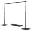 Picture of ShowMaven Backdrop Stand, 8x10 ft Adjustable Photo Backdrop Stand Kit, Heavy Duty Backdrop Stand with Steel Base for Photography, Photo Video Studio, Birthday Parties, Wedding (Black)