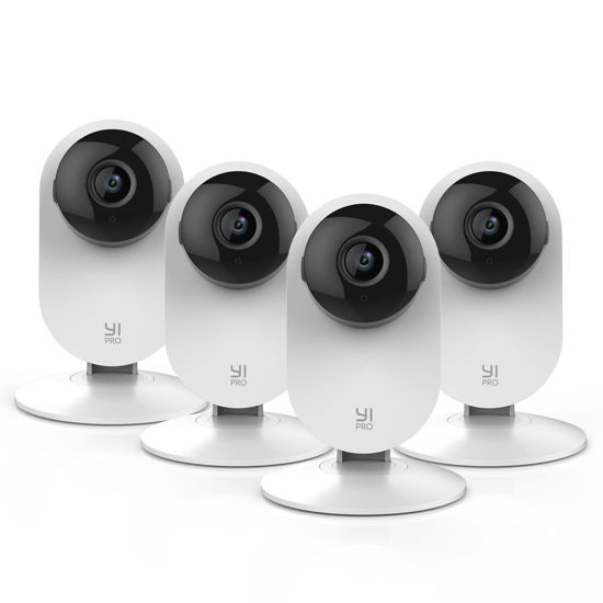 Picture of YI Pro 2K 4PC Home Security Camera, 2.4Ghz Indoor IP Camera with Person, Vehicle, Animal Detection, Phone App for Baby, Pet, Dog Monitoring, Works with Alexa and Google Assistant