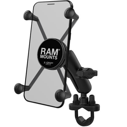 Picture of RAM Mounts X-Grip Phone Mount with Handlebar U-Bolt Base RAM-B-149Z-UN7U , Medium Arm for Motorcycle, ATV/UTV, Bike