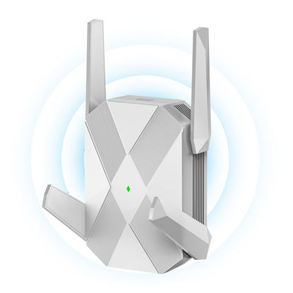 Picture of AX3000 WiFi 6 Range Extender, 3000Mbps WiFi Extender Signal Booster for Home Up to 12,000 Sq.ft and 99+ Devices, WiFi Booster Dual Band, AP Mode w/Gigabit Port, Quick Setup (White)